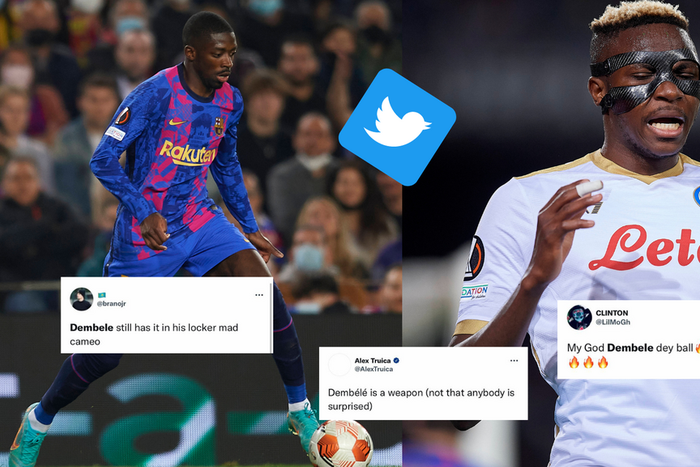 Social media reacts to Dembele's performance against Victor Osihmen's Napoli in the Europa League on Thursday night