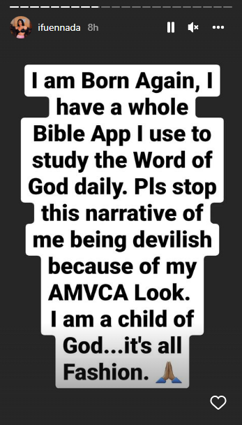 Ifuennada cries out after being called devil over AMVCA dress