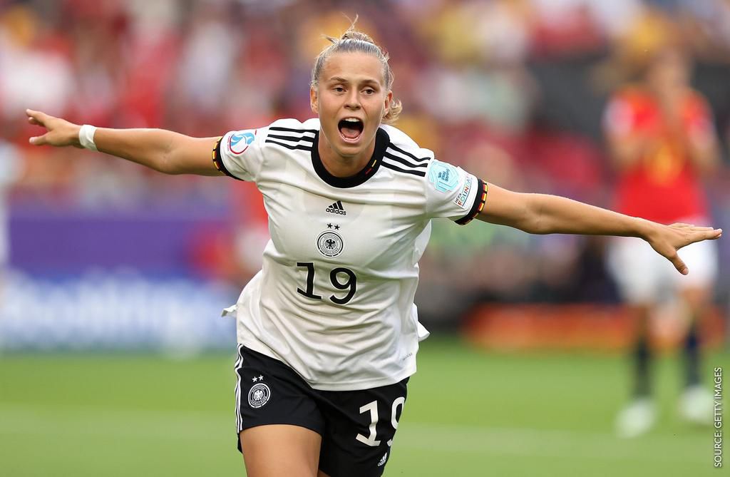 Alexandra Popp has now scored two goals in two matches for Germany.