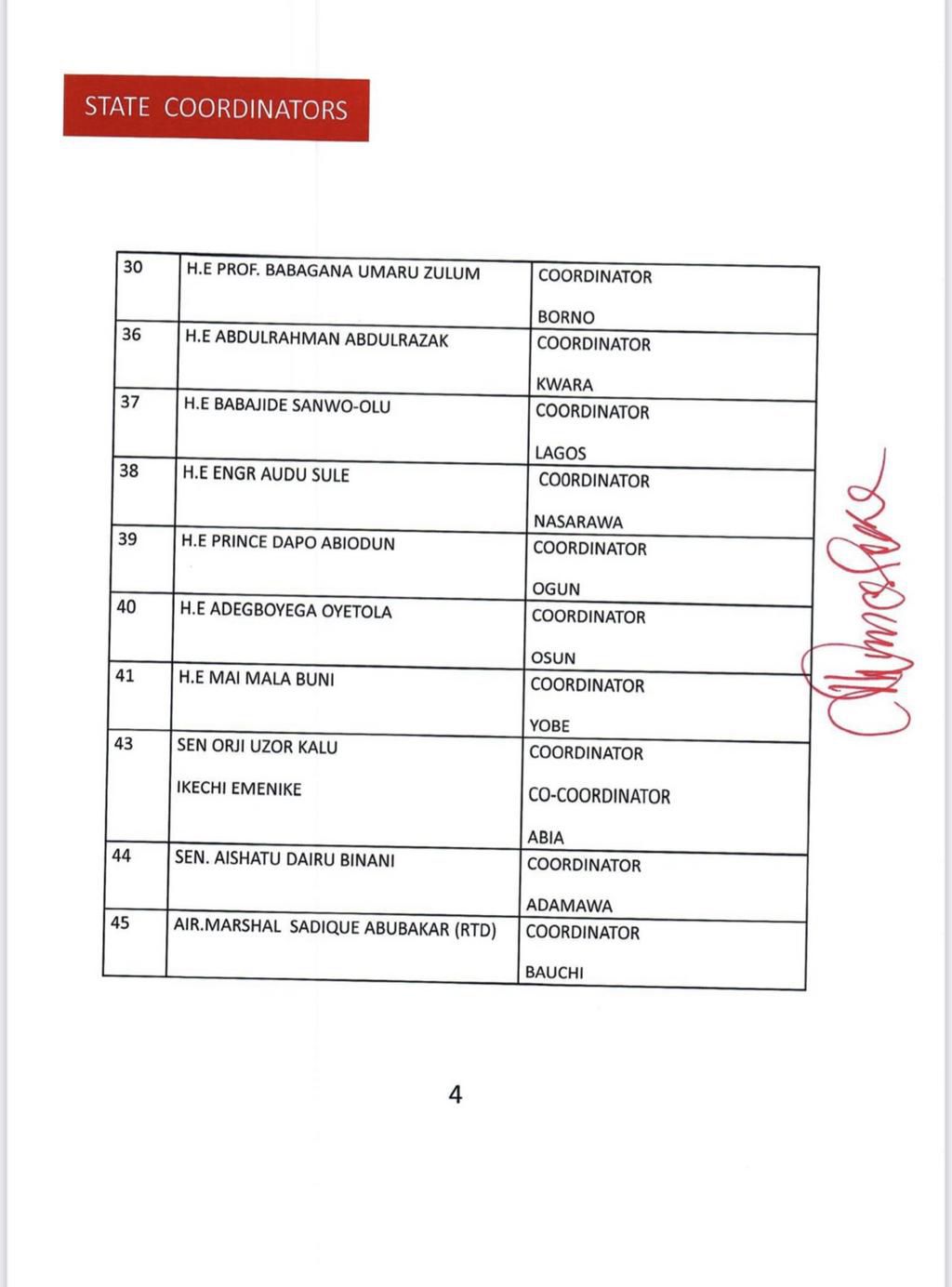 APC campaign council list.