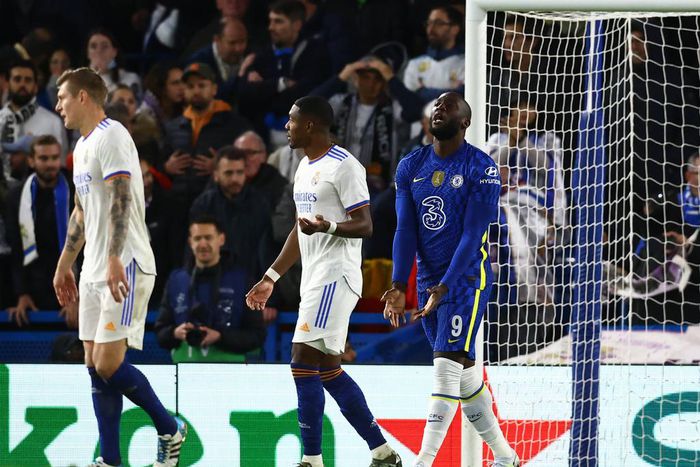 Romelu Lukaku will miss the second leg for Chelsea against Real Madrid