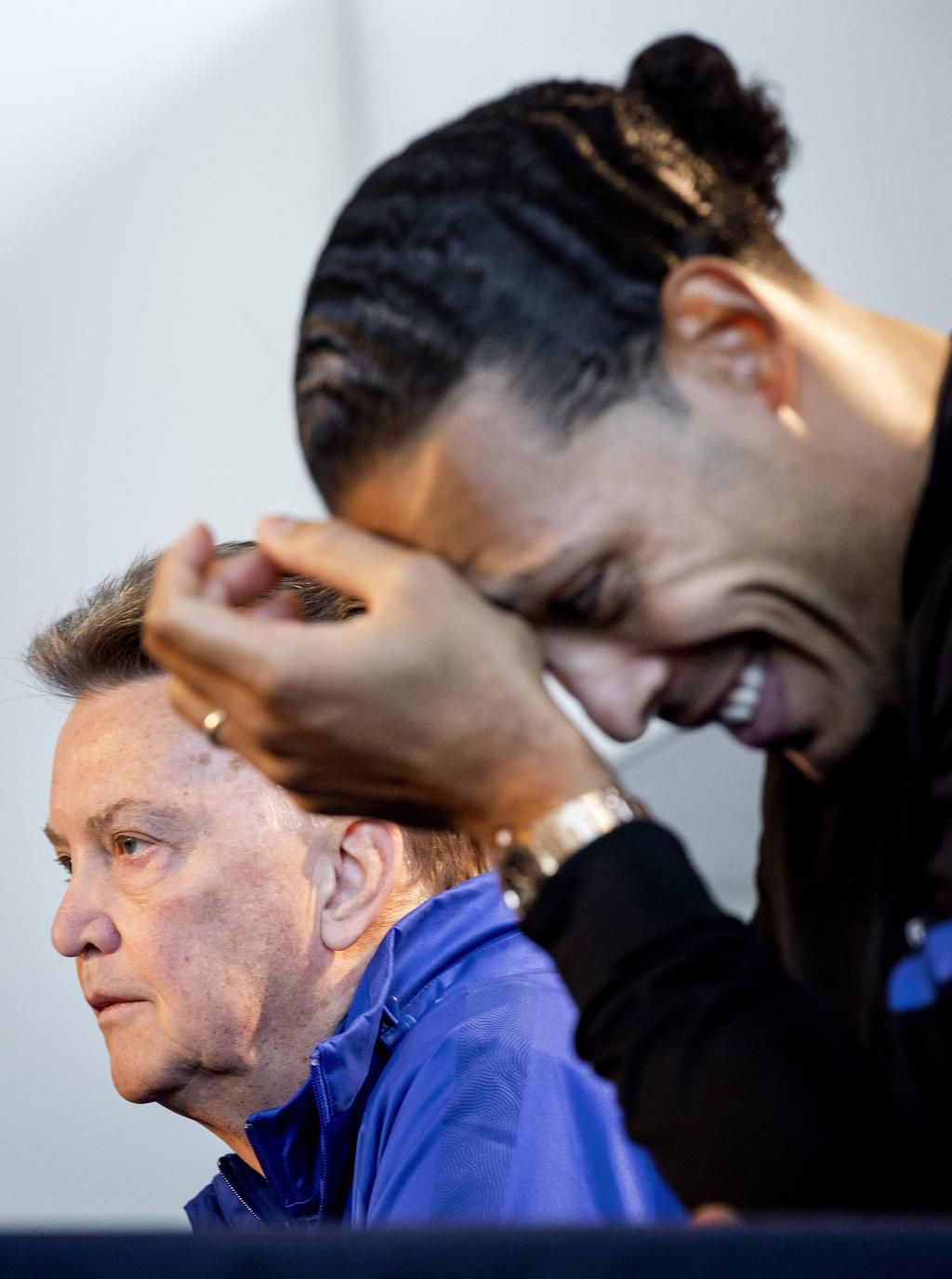 Van Gaal and Netherlands captain Virgil Van Dijk