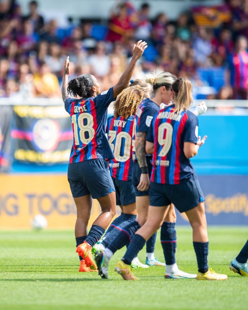 First win of the season for champions Barcelona Femeni.