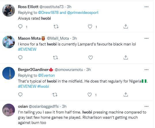 Reactions as Alex Iwobi scores for Everton against Newcastle United