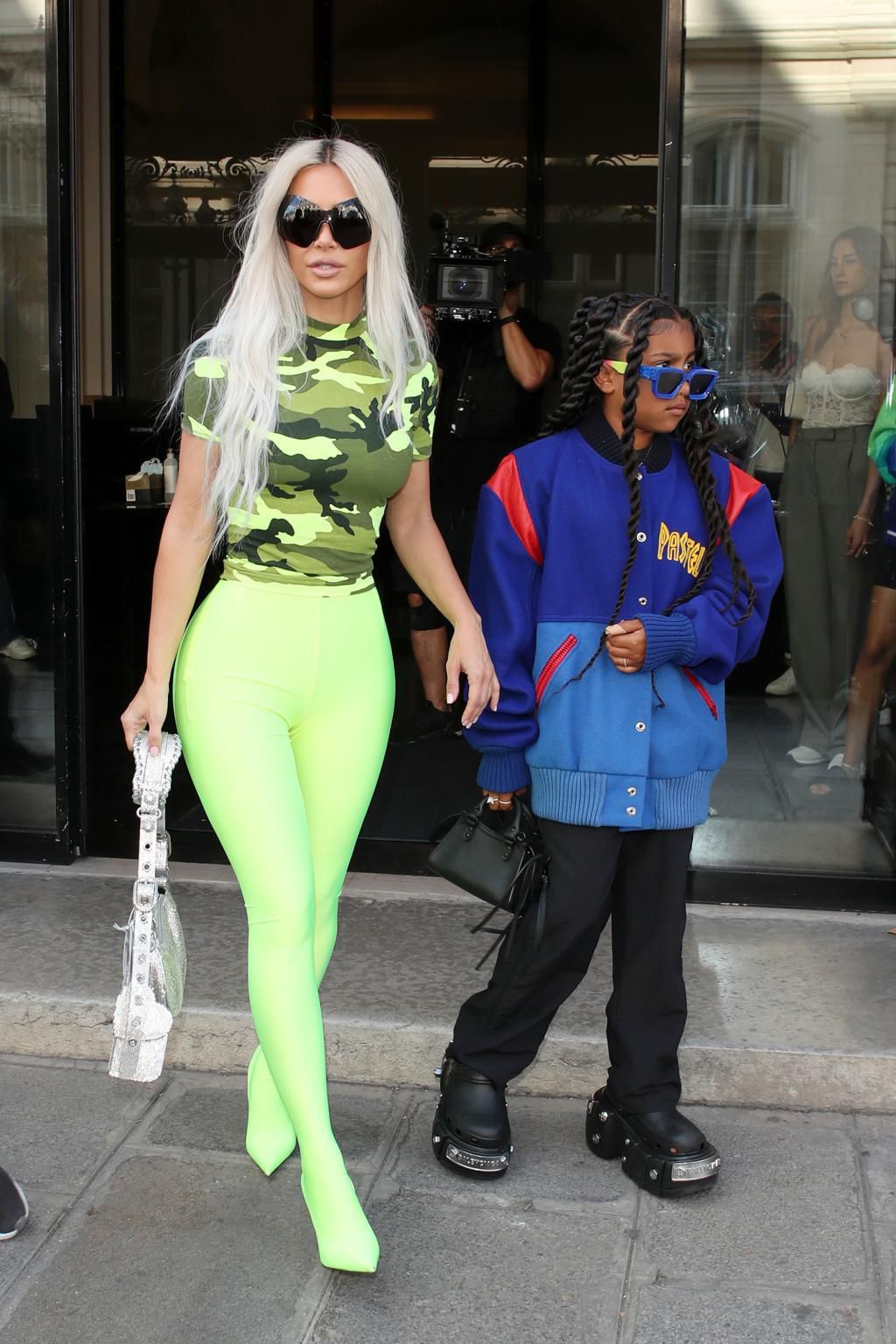 Kanye West and her mom Kim Kardashian [Pagesix]