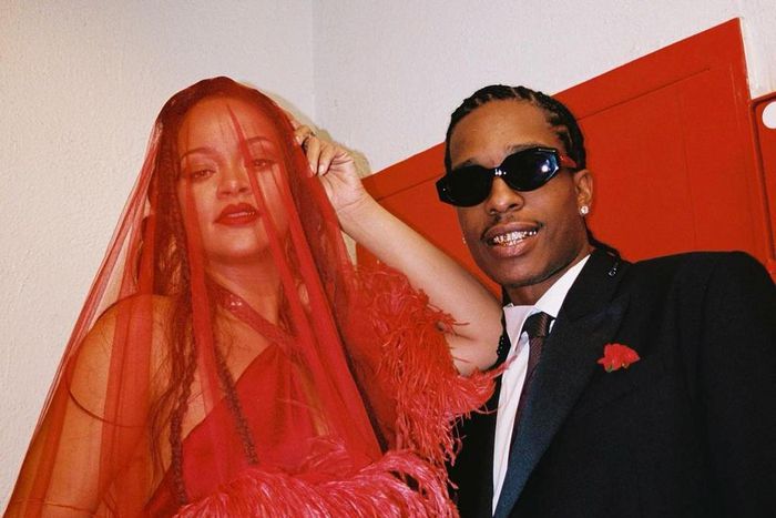 Rihanna and A$AP Rocky [Instagram/RihannaBeauties]