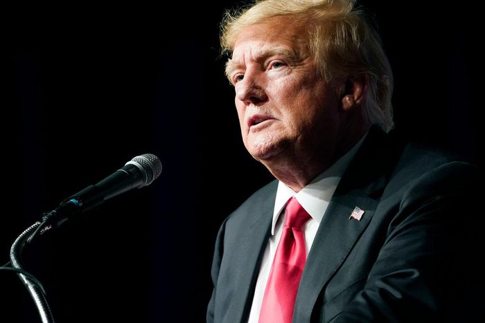 Former President Donald Trump speaks during a Republican campaign event on July 8 in Las Vegas.
