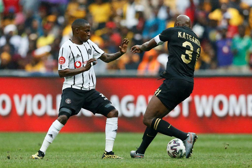Orlando Pirates midfielder Thembinkosi Lorch (L) created both goals in a 2-0 CAF Confederation Cup Group B win over JS Saoura of Algeria in Soweto on February 13.