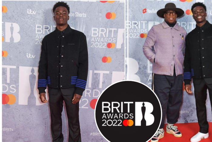 Bukayo Saka and Ian Wright were in attendance at the BRIT Awards at London's O2 Arena on Tuesday night