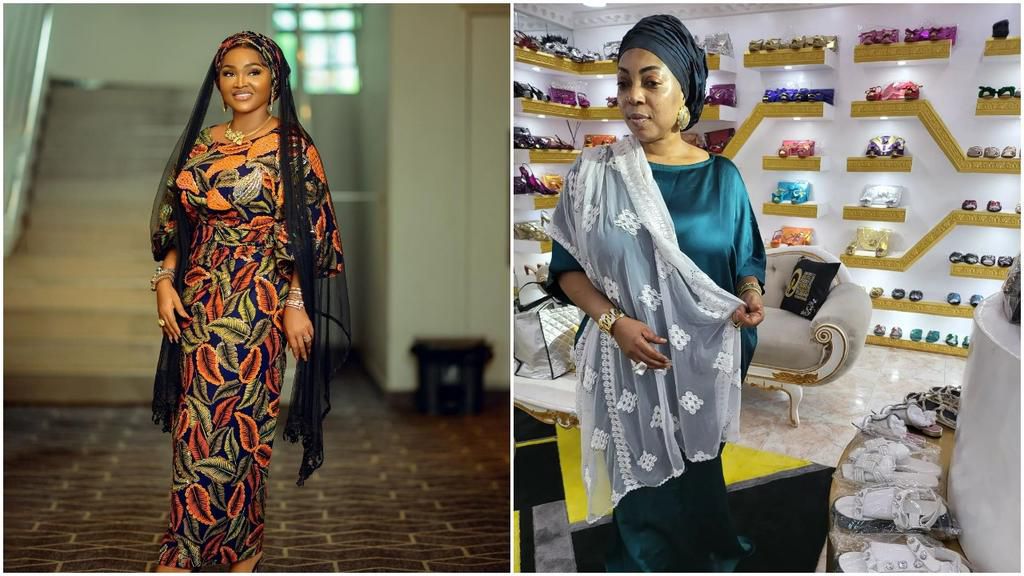 Nollywood actress Mercy Aigbe and businesswoma Larrit [Instagram/MercyAigbe] [Instagram/LarritShowVillage]