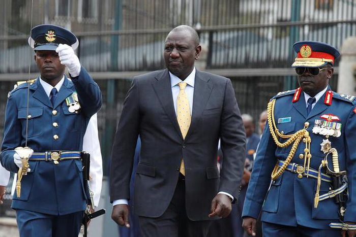 President William Ruto arriving in Parliament for his maiden address on September 29, 2022