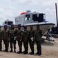 Cross section of senior navy officers during the launch of five units of 922m ballistic gunboat built by the Navy Shipyard Limited in Port Harcourt on Thursday, August 25, 2022. [NAN]