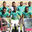 Kano Pillars (inset: Katsina United destroyed bus)