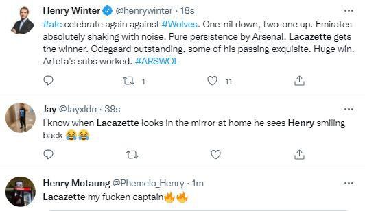 Reactions as Lacazette leads Arsenal to victory
