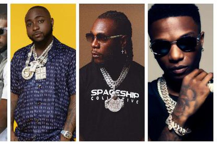 P-Square, Davido, Burna Boy, Wizkid