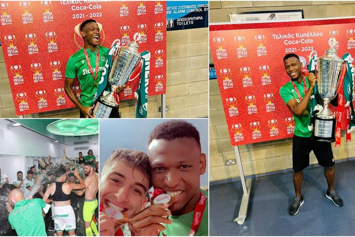 Shehu Abdullahi celebrates title with Omonia in Cyprus