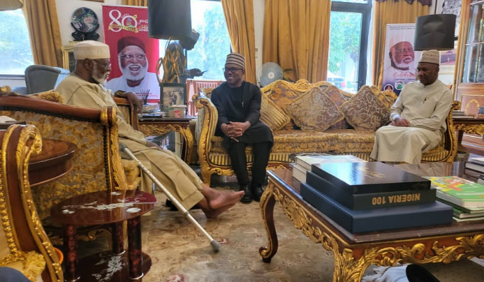 Abdulsalam Abubakar, Peter Obi and Yusuf Datti Baba Ahmed (Peter Obi/Twitter)