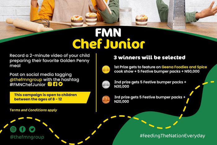 Enlist your child for the FMN Chief Junior competition for a chance to be featured on the Geena Foodies & Spice Cook show