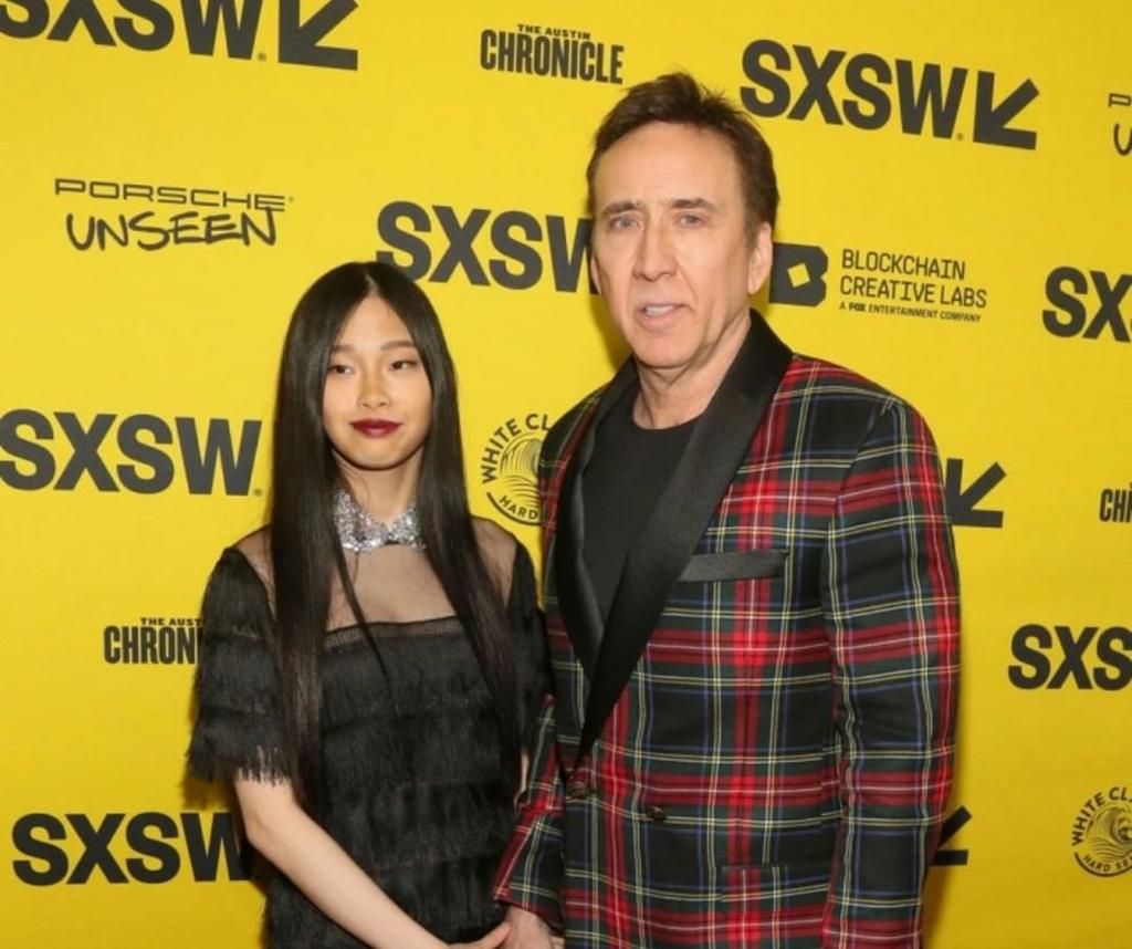 Riko Shibata and Nicolas Cage
