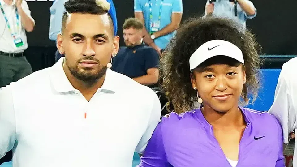 Kyrgios and Osaka at the Australian Open in 2020