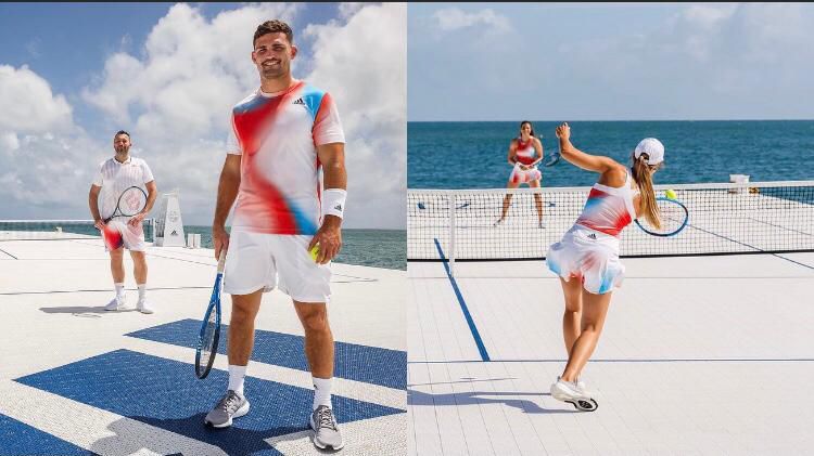 Adidas Melbourne Tennis Freelift Printed Match Polos and Skirt