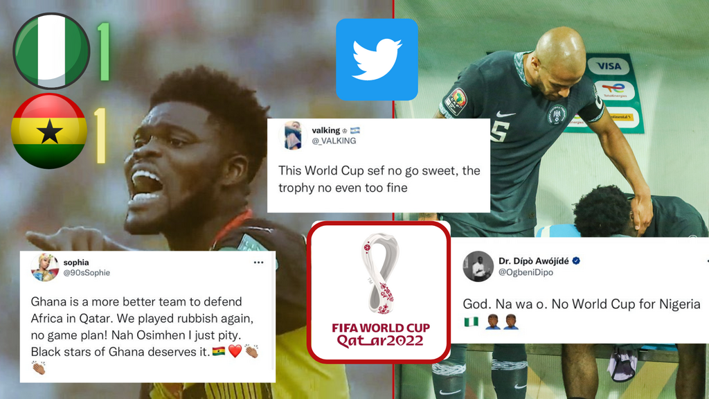 Social media reactions as Nigeria lose World Cup ticket to Ghana in Jollof Derby finale