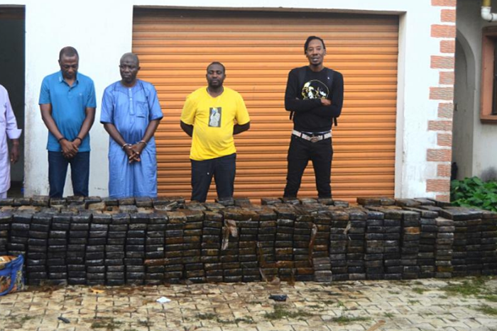 The drug barons arrested by the NDLEA operatives with N193 billion worth of crack in Lagos (NDLEA).