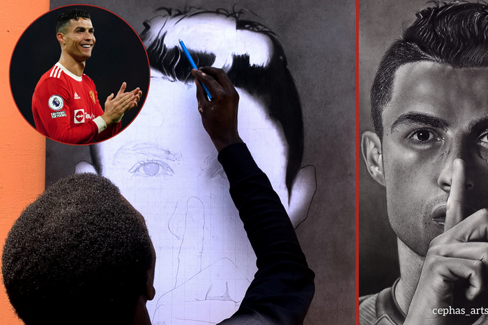 Pulse Sports features an incredible fan art of Cristiano Ronaldo by a 22-year-old Nigerian student