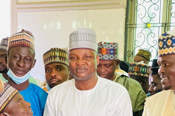 Abba Kyari makes first public appearance at IGP son's wedding since suspension. [Facebook: Abba Kyari]