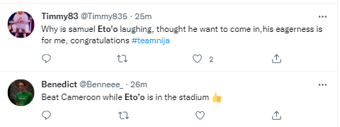 Reactions to Ajibade, Super Falcons victory against Cameroon and Eto'o