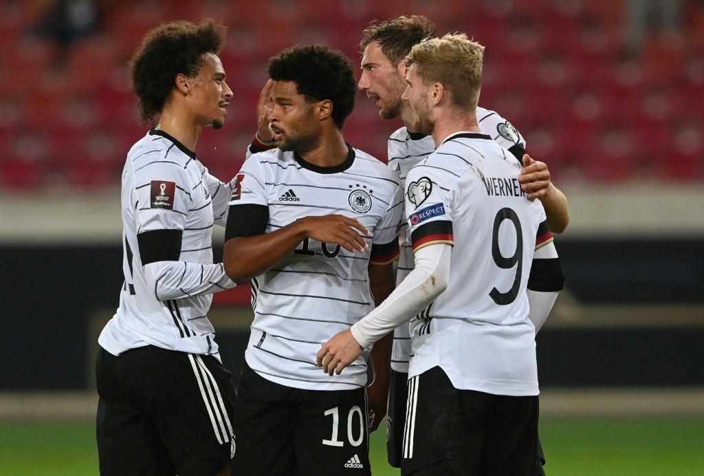 Serge Gnabry (2nd L) scored a double as Germany found their groove against Armenia