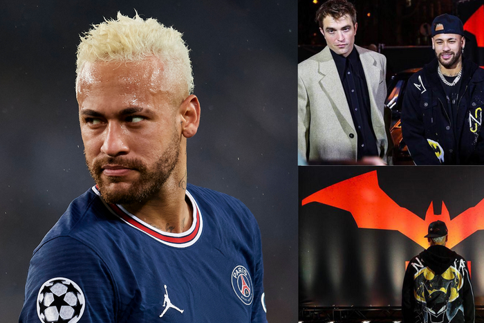 Neymar was spotted alongside actors Robert Pattinson and Zoe Kravitz at the International Premiere of The Batman movie Monday night.