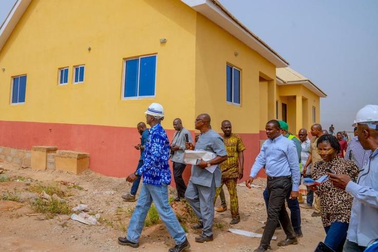 Minister of Works and Housing, Babatunde Raji Fashola on project tour. [Punch]
