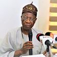 Lai Mohammed, Minister of Information and Culture at a press conference in Lagos (Twitter/@FMICNigeria)