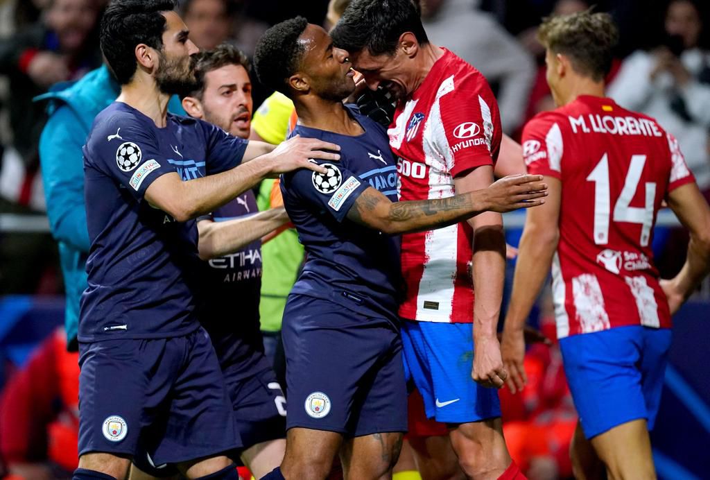 The game between Atletico Madrid and Manchester City became a fight