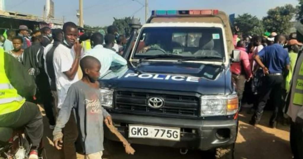File image of a police vehicle at a crime scene