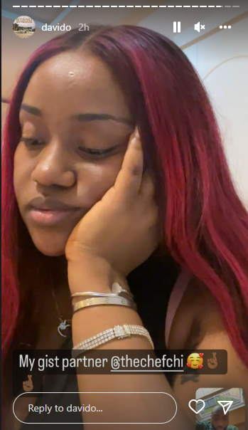 Davido calls estranged fiancee Chioma his gist partner in new post