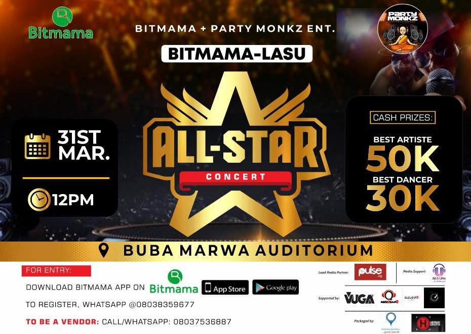 Bitmama partners with Party Monkz to hold Students Campus Concerts at Lagos State University
