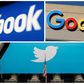 FILE PHOTO: Facebook, Google and Twitter logos are seen in this combination photo from Reuters files. REUTERS/File Photos/File Photo