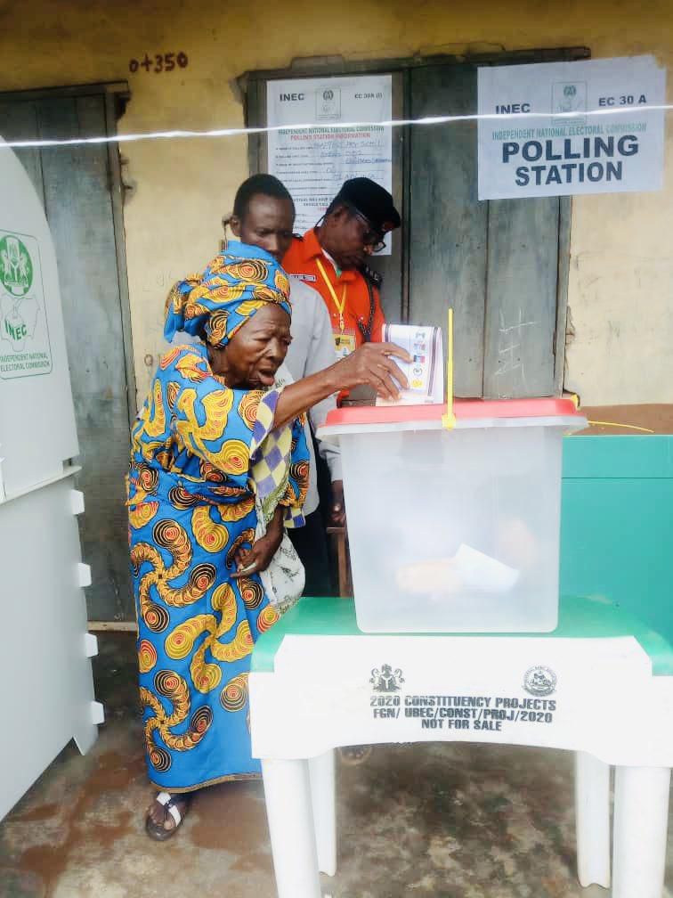 92-year-old Osun voter. [INEC]