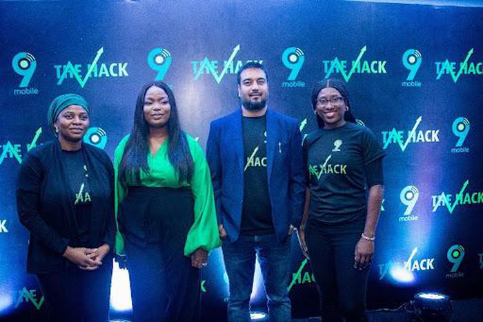 From left: Director, Marketing Communications, 9mobile, Saidat Lawal- Mohammed; Facilitator, Tricia Olufemi- Olumide (TriciaBiz); Director of Strategy, 9mobile, Karn Gulati and Lead, Public Relations, 9mobile, Chineze Amanfo at The Hack, a networking a...