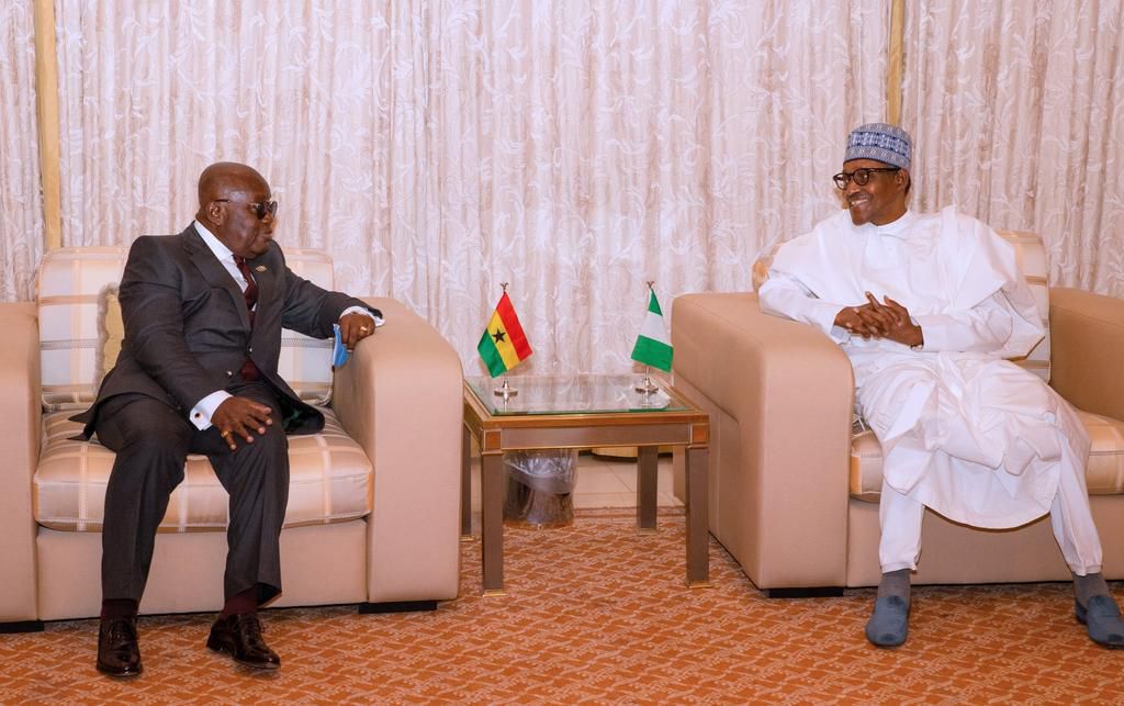 Buhari receives Akufo-Addo ahead of the Super Eagles of Nigeria clash against the Black Stars of Ghana