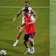 Lionel Messi and Sergio Ramos clash in PSG training