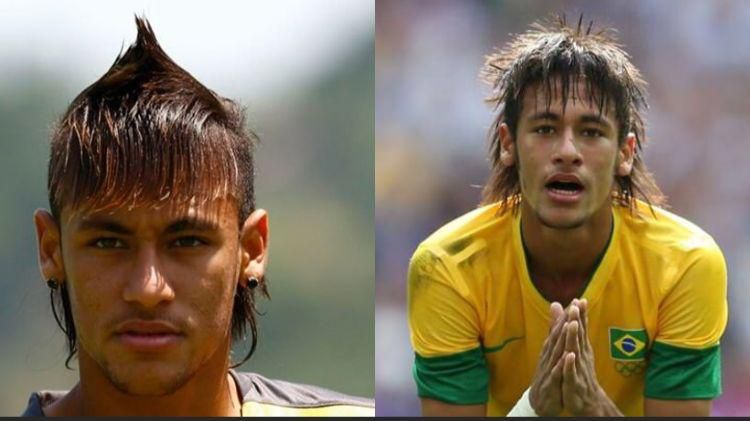 Neymar carried this hairstyle in his early start to his career