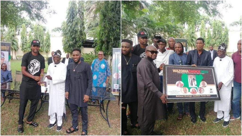 Super Eagles players celebrate Tinubu on 70th birthday