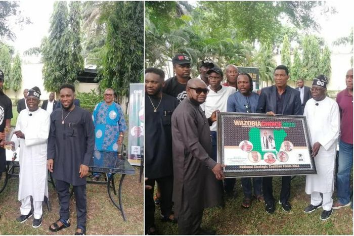 Super Eagles players celebrate Tinubu on 70th birthday