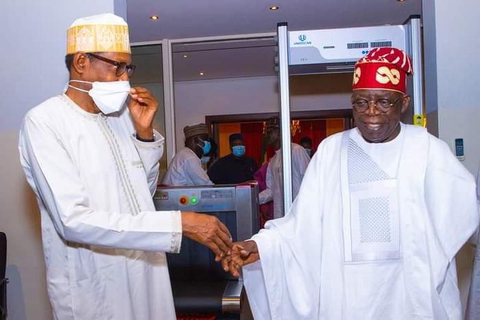 President Muhammadu Buhari with Asiwaju Bola Tinubu.