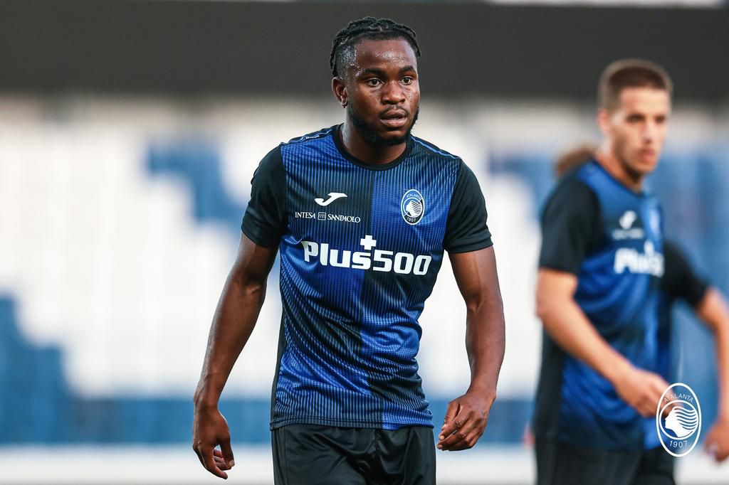 Ademola Lookman in his first training session with Atalanta.