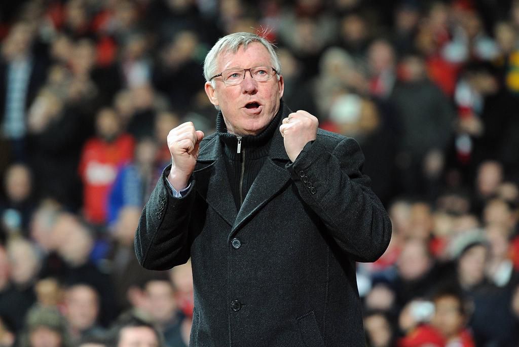 File photo dated 05-03-2013 of Manchester United manager Sir Alex Ferguson encourages the home fans at the start of the second half