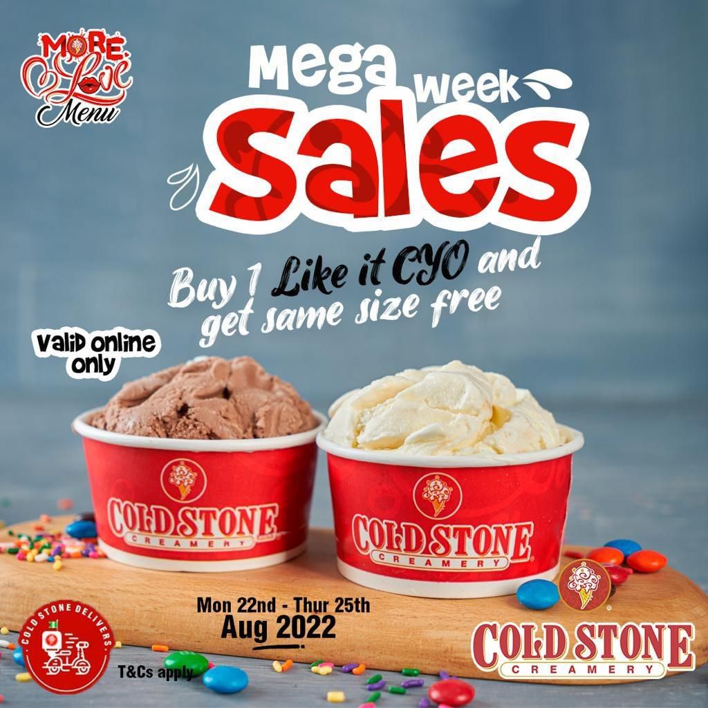 It’s Ginger outburst this August with Cold Stone Online Mega week sales!